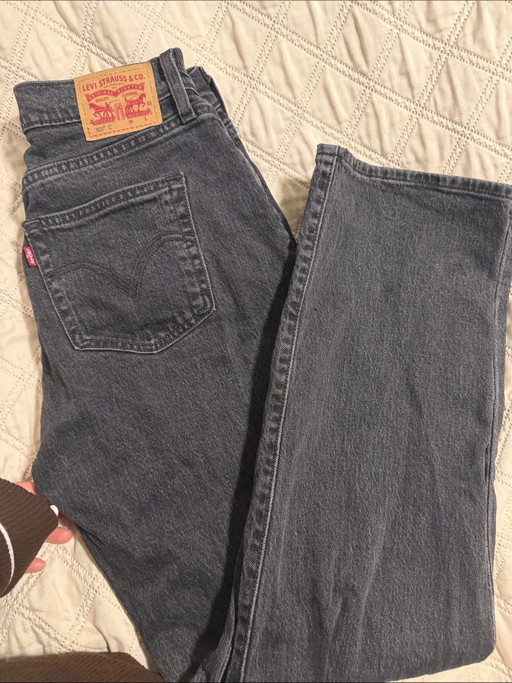 Levi's  Dark Gray Straight Jeans
